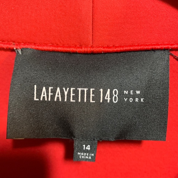 Layfayette 148 Black Red career jacket 14 - Picture 3 of 8